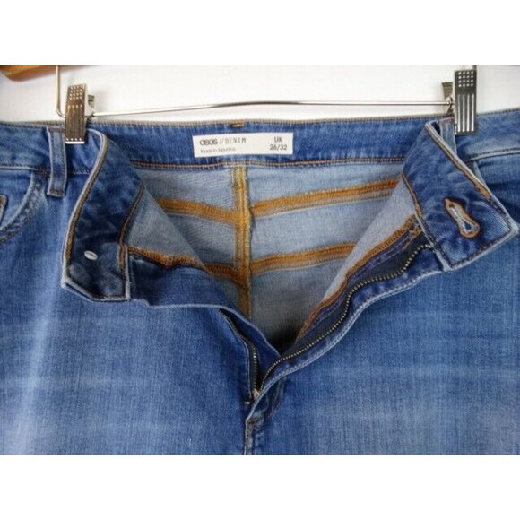 ASOS Women's Jeans Plus Size 22 UK 26 Blue Straight Denim Jean Pants - Picture 5 of 8